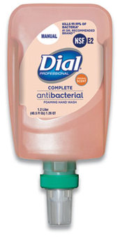 Dial® Professional Antibacterial Foaming Hand Wash Refill for FIT Manual Dispenser. 1.2 L. Original scent. 3/carton.