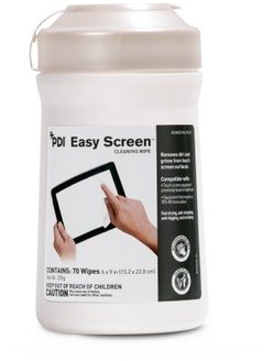 Easy Screen® Surface Cleaner Premoistened Alcohol Based NonSterile Manual Pull Wipes.70 Wipes/Canister, 12 Canisters/Case