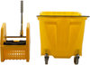 A Picture of product CFS-4690404 OmniFit™ Mop Bucket Combo: Down Press Wringer. 35 qt. 17.00 X 23.00 X 35.00 in. Yellow.