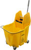 A Picture of product CFS-4690404 OmniFit™ Mop Bucket Combo: Down Press Wringer. 35 qt. 17.00 X 23.00 X 35.00 in. Yellow.
